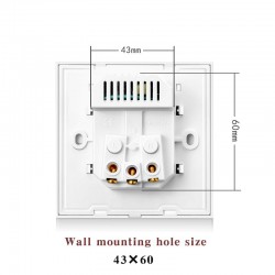 EU-stekker - stopcontact met dubbele USB-oplaadpoorten - glazen paneelVerlichtingsarmaturen