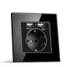Electrical power socket - glass panel - designer