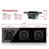 Accesorios de iluminaciónElectrical wall power socket usb - crystal glass  - french design