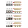 EU wall socket - with USB ports - crystal glass panel - French standard
