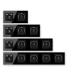 Electrical power socket usb - black cyrstal glass - french design