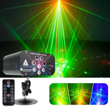 Podium / discolicht - laserprojector - 128 patronen - RGBW - LEDPodium- en evenementenverlichting