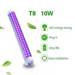 T8-rör - ultraviolett lampa - 60 LED - 10W - bakgrundsbelysning / scener / fester