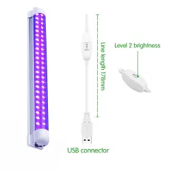 T8-rör - ultraviolett lampa - 60 LED - 10W - bakgrundsbelysning / scener / fester