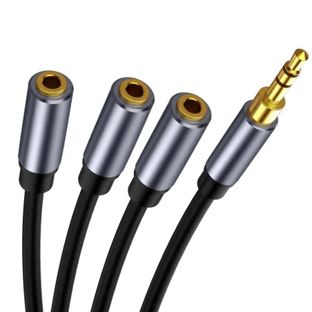 DivisorAudio splitter - 3 female to 1 male - 3.5mm jack - iPhone / Samsung / MP3 player