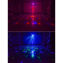 Przenośna kula dyskotekowa - oświetlenie sceniczne - projektor laserowy - RGB - LED - z 60 wzoramiOświetlenie sceniczne i eve...