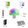 Mini światło dyskotekowe - USB - LED - kryształowa kula - lampka - z czujnikiem muzykiOświetlenie sceniczne i eventowe