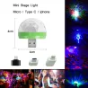 Mini światło dyskotekowe - USB - LED - kryształowa kula - lampka - z czujnikiem muzykiOświetlenie sceniczne i eventowe