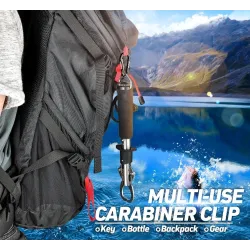 Karabinerhaken - Schnallenhaken - zum Angeln / Wandern / Camping - 6 Stück