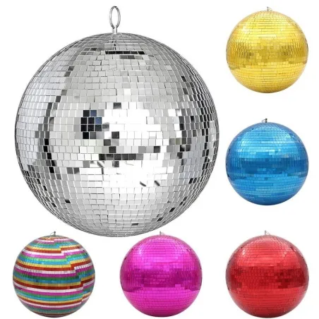 Boule à facettes miroir - rotative - réfléchissante - 10cm / 15cm / 20cm / 25cm / 30cm