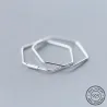 Boucles d'oreilles pentagone - hyperbole géométrique - argent sterling 925