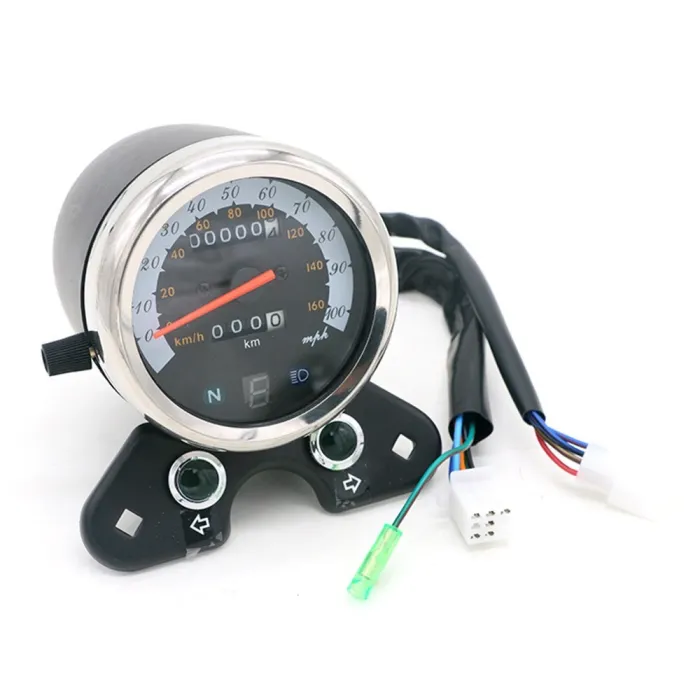 Dual motorcycle speedometer - universal - with LED indicator