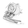 Dual motorcycle speedometer - universal - with LED indicator