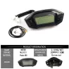 Motorcykelhastighetsmätare - 12V - vattentät - LCD digital display - för Honda Grom 125 MSX125