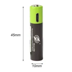 Lithium AAA batteries - USB rechargeable - quick charging - 1.5V - 600mAh - 2 / 4 pieces