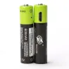 Lithium AAA batterijen - USB oplaadbaar - snel opladen - 1.5V - 600mAh - 2/4 stuksBatterijen & Opladers