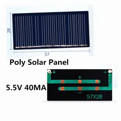Moduł panelu słonecznego - do ładowarek - 5,5V - 40MA / 65MA / 70MA / 80MA / 110MAAkumulatory i ładowarki