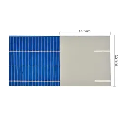 Panele słoneczne - do ładowania telefonów / baterii - 0,5V - 0,46W - 52 * 52mm - 100 sztukPaneli słonecznych