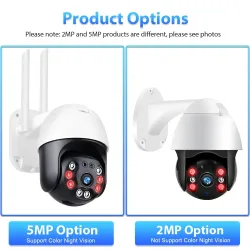 5MP / 2MP - CCTV security camera - HD - 1080P - H.265 - PTZ