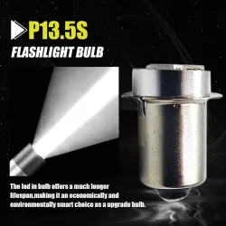 P13.5S PR2 / E10 - LED bulb - 3V / 6V / 12V - 6000K - 2 piecesE10
