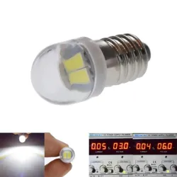 E10 - LED bulb - 3V / 6V - xenon white - 2 pieces