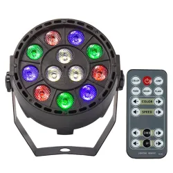 RGBW / UV disco light - LED - wireless - 36W - with remote control