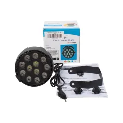 RGBW / UV disco light - LED - wireless - 36W - with remote control
