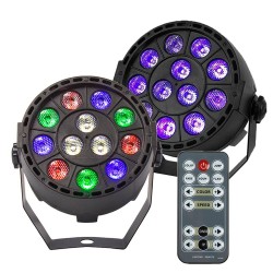 Oświetlenie dyskotekowe RGBW / UV - LED - bezprzewodowe - 36W - z pilotemOświetlenie sceniczne i eventowe