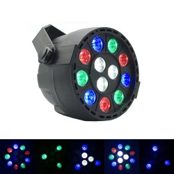 Oświetlenie sceniczne stroboskopowe - RGB - LED - z pilotem / kontrolą dźwięku - na imprezę / dyskotekęOświetlenie sceniczne ...