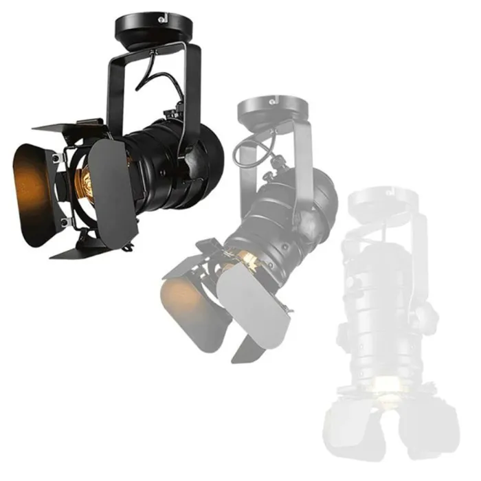 Vintage taklampa - scenljus - E27 - LED - teater / butiker