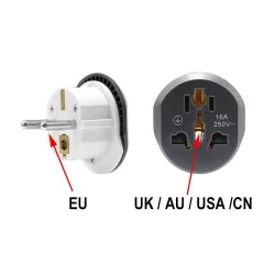 Adapter - universal - round pin socket - travel - high quality