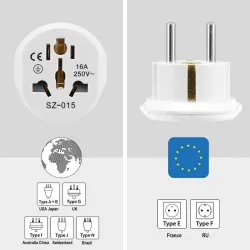 Adapter - universal - round pin socket - travel - high quality