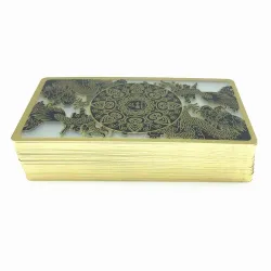 Poker playing cards - gold tinted dragon - transparent - waterproof