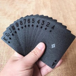 Poker speelkaarten - zwart / goud / US dollar patroon - waterdichtPuzzels & spellen