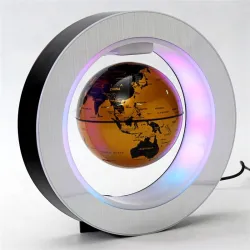 Floating / levitation magnetic globe - world map - night light - LED