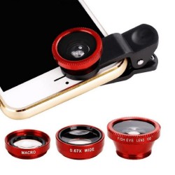 Fisheye lens camera kit - 3 - in - 1 -  - with clip - 0.67 - all cell phones