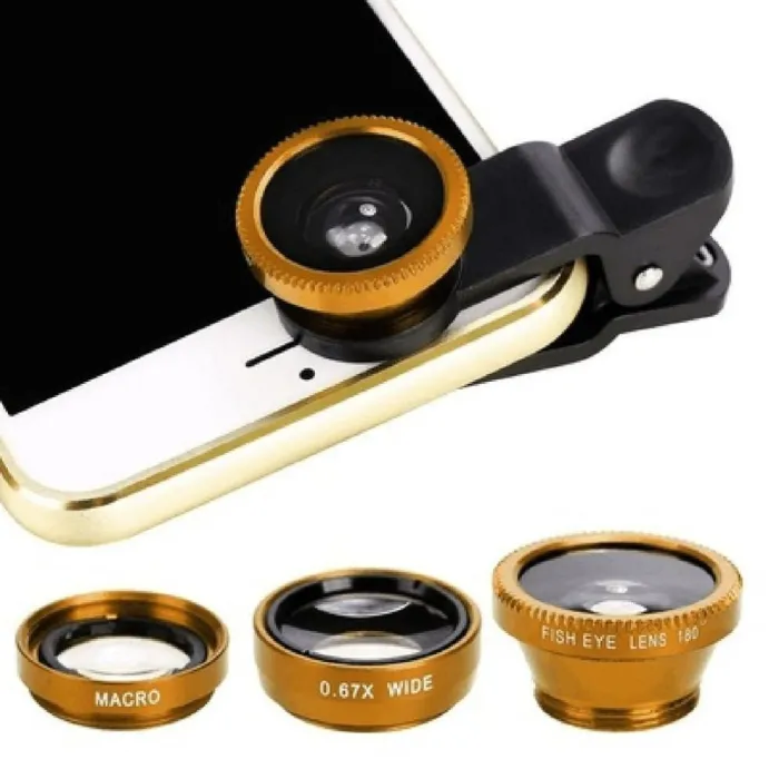 Fisheye lens camera kit - 3 - in - 1 -  - with clip - 0.67 - all cell phones