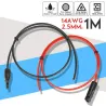 Solarmodulkabel - 2,5 mm, 14 AWG - mit Stecker - schwarz / rot - 1M / 2M / 3M / 5M / 10M