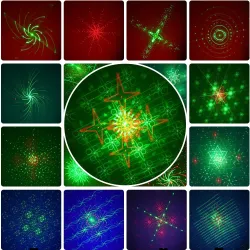 Oświetlenie sceniczne / dyskotekowe - projektor laserowy - 128 wzorów - RGBW - LEDOświetlenie sceniczne i eventowe
