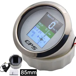 Universeller Tacho - 85 mm Spurweite - wasserdicht - TFT-Bildschirm - mit GPS-Antenne - für Boote / Motorräder