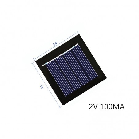 Mini solar panel - 2V 100MA - for rechargeable 1.2V battery - with DC small motor