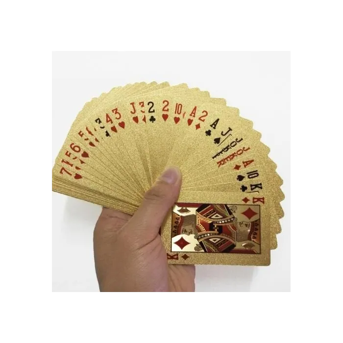 Pokerkaarten - zwart / goud / US dollar patroon - waterdicht - 54 stuksPuzzels & spellen