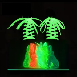 Fluorescent shoelaces - glow in the dark - 80 - 140cm