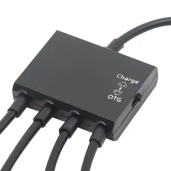 Kabel 4 w 1 - przejściówka - micro USB / HUB / OTG - męski na żeński - wielofunkcyjnyKable