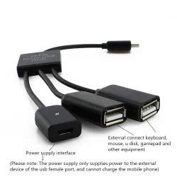 4 w 1 - kabel do ładowania micro 2.0 USB - Host - Hub - OTG - 4-portowy rozdzielaczRozgałęźniki