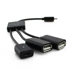 4 w 1 - kabel do ładowania micro 2.0 USB - Host - Hub - OTG - 4-portowy rozdzielaczRozgałęźniki