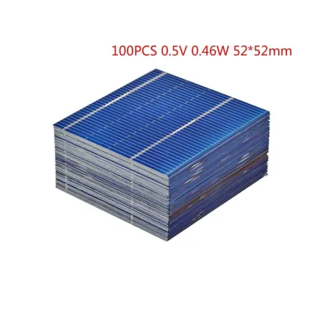 Sonnenkollektoren - zum Aufladen von Telefonen / Batterien - 0,5 V - 0,46 W - 52 * 52 mm - 100 Stück