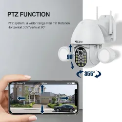 3MP CCTV Überwachungskamera - PTZ - WiFi - HD - mit Google Alexa - wasserdicht