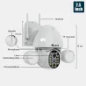 3MP CCTV beveiligingscamera - PTZ - WiFi - HD - met Google Alexa - waterdichtHuis beveiliging
