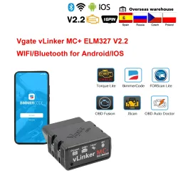 Skaner samochodowy / narzędzie diagnostyczne - Bimmercode - MC / ELM327 - WiFi / Bluetooth - OBD2 - dla Androida / IOSDiagnoza